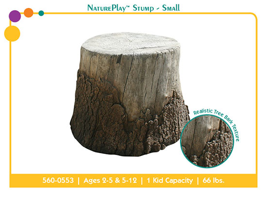 nature tree stump playground equipment