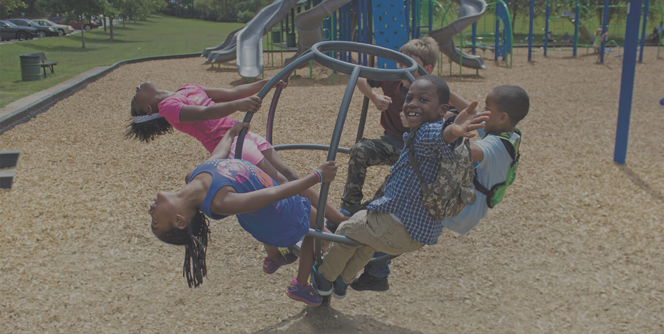 children playing at school playground